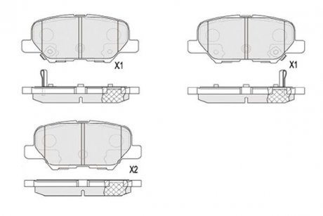Колодки тормозные (задние) Mitsubishi Outlander III/Mazda 6 12- (Akebono) KAVO KBP-5551