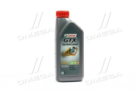 Моторное масло GTX ULTRACLEAN / 10W40 / 1л. /(ACEA A3/B4) CASTROL 15DE17