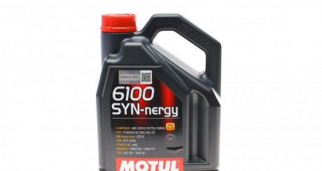 Масло 5W40 Syn-nergy 6100 (4L) (MB 229.5/VW 502 00/505 00/LL-01/RN0710/RN0700) (107978) MOTUL 368350