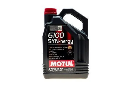 Олива 5W40 Syn-nergy 6100 (4L) (MB 229.5/VW 502 00/505 00/LL-01/RN0710/RN0700) (107978) MOTUL 368350
