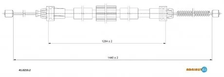 RENAULT Трос ручного тормоза задн. лев. CLIO III, MODUS / GRAND MODUS ADRIAUTO 41.0210.2
