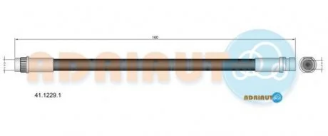 RENAULT Шланг тормозн. задн. лев. MEGANE III, SCENIC III 08- ADRIAUTO 41.1229.1