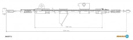 Трос зупиночних гальм ADRIAUTO 28.0277.1