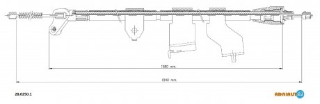 Трос зупиночних гальм ADRIAUTO 28.0250.1