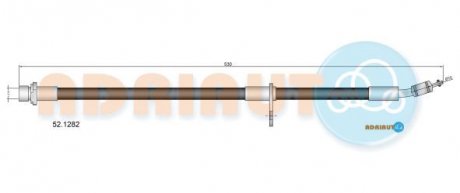 Шланг тормозной пер. прав. TOYOTA Avensis -03 ADRIAUTO 52.1282