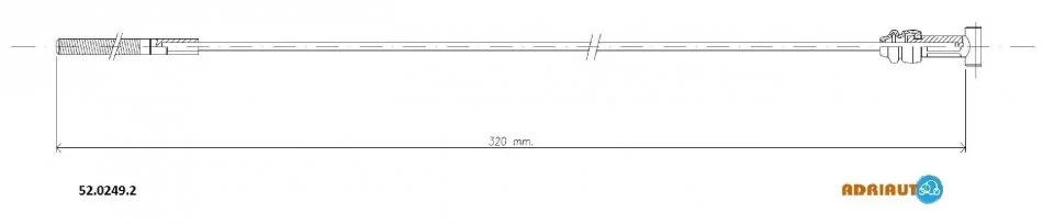 TOYOTA Трос ручного тормоза передн. RAV 4 III ADRIAUTO 52.0249.2 (фото 1)