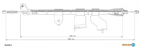 Трос зупиночних гальм ADRIAUTO 28.0249.1