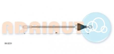 CHEVROLET Трос ручного тормоза CRUZE 09- ADRIAUTO 06.0231