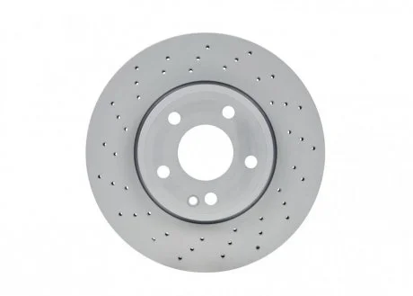 Диск гальмівний (передній) MB A-class (W176)/B-class (W246/W242) 11- (295x28)(з покр)(вент)(з отворами) BOSCH 0986479A02