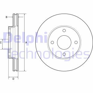 Гальмівний диск Delphi BG4953C