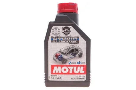 Олива 0W16 Hybrid (1L) (107153) API SP/ ILSAC GF-6b/ILSAC GF-6a MOTUL 333201