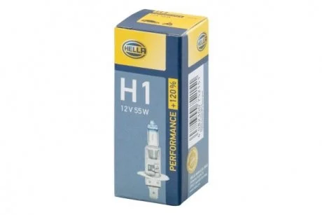 Лампа H1 12V 55W P14,5s +120% HELLA 8GH 223 498-011