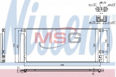 Радіатор кондиціонера NISSENS 940388