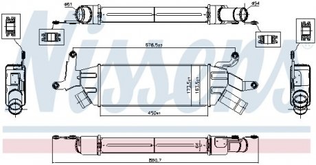 Интеркулер MITSUBISHI OUTLANDER (CW0) (07-) 2.2 DI-D NISSENS 96086