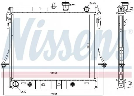 Радиатор GMC CANYON I (04-) 5.3 i NISSENS 606649