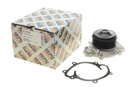 Насос охолоджуючої рідини, з ущільненням MERCEDES C T-MODEL (S204), C (W204), CLS (C218), CLS SHOOTING BRAKE (X218), E (A207), E (A238), E ALL-TERRAIN (S213), E (C207), E (C238) 3.0D 01.06- HEPU P1552
