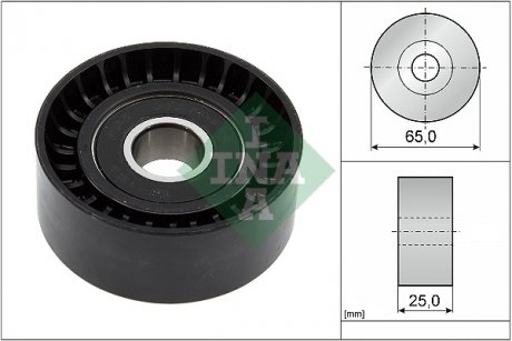 Ролик генератора Jeep Grand Cherokee/Wrangler 3.6 V6 10- (паразитний) (65x25) INA 532 0892 10