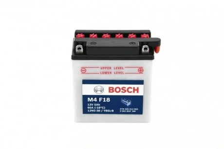 Фото 1 - 12V,5Ah,д. 121, ш. 61, в.131, объем 0,4, вес 2 кг,без электролита BOSCH 0 092 M4F 180 12V,5Ah,д. 121, ш. 61, в.131, объем 0,4, вес 2 кг,без электролита BOSCH 0 092 M4F 180 (фото 1)