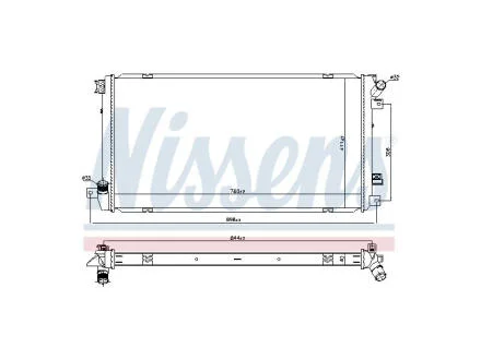 Радіатор охолодження двигуна Renault Master/Opel Movano A 2.5 DCI (98-) (06-) FAST FT55567