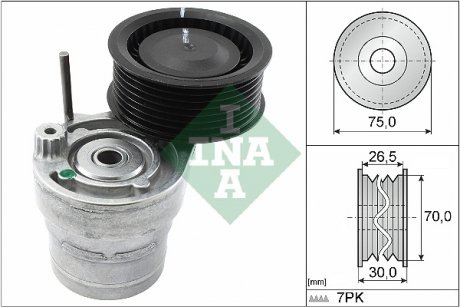 Натяжник ремня генератора Renault Twingo 0.9 TCE/1.0 SCe 14-(75x30), H4B/H4D INA 534 0603 10