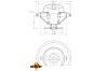 Термостат BMW 3 (E30/E36)/5 (E34)/7 (E32) -94 (80°C) (M50/M52) NRF 725072 (фото 5)