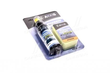 Очищувач-поліроль пластика салону c губкою 120ml <AXXIS> AXXIS Польша VSB-088