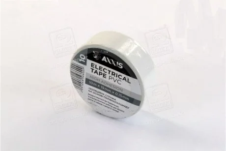 Ізоляційна стрічка біла 19mm*10м <AXXIS> AXXIS Польша ET-912 W