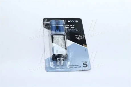 Клей для металу шприц 30г Epoxy-Metal <AXXIS> AXXIS Польша VSB-021