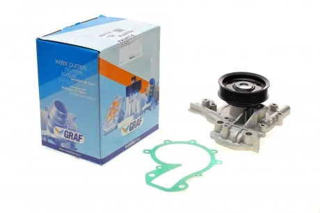 Помпа води Opel Insignia A/B 2.0CDTI/4x4 15-/Zafira C 2.0CDTi 11- (R/B)(6 лоп)(6 кан) (+датчик) GRAF PA1417-8