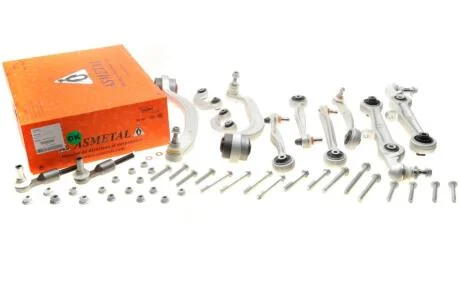 Комплект важелів підвіски (передньої) Audi A4/VW Passat 00-05 (з болтами) ASMETAL 13AU0202