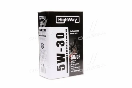 Олива моторн. 5W-30 SN/CF (Канистра 4л) HighWay 10117