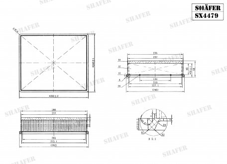 Фільтр повітряний VW Crafter 2.0TDI 17- SHAFER SX4479