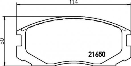 Колодки гальмівні дискові передние Mitsubishi Colt 1.3, 1.5 (00-03)/Daihatsu Terios 1.3, 1.5 (06-) Nisshinbo NP3003 (фото 1)