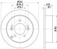 Диск гальмівний задній Hyundai Tucson 2.0 (04-10)/ Kia Sportage, Magentis 2.0, 2.7 (09-) Nisshinbo ND6002K (фото 1)