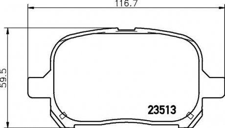 Колодки гальмівні дискові передні Toyota Camry 2.4, 3.0 (01-06)/Lexus RX 300 (00-03) Nisshinbo NP1033