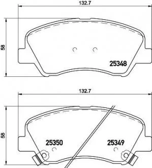 Колодки гальмівні дискові передние Hyundai Accent, i20/Kia rio 1.2, 1.4, 1.6 (11-) Nisshinbo NP6041