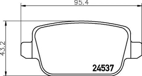 Колодки гальмівні дискові комплект задні Hella pagid 8DB355025-351