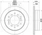 Тормозной диск зад. Cruiser 300/80/90/Prado/Lexus GX 01-10 3.0-4.7 (PRO) HELLA PAGID Hella pagid 8DD355114-861 (фото 1)