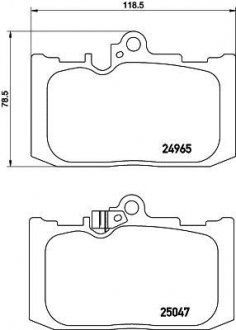 Колодки тормозные дисковые передние Lexus GS 300, 430, 450h 3.0, 4.5 (05-11) Nisshinbo NP1106