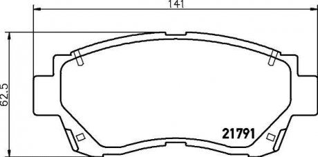 Колодки гальмівні дискові передні Toyota Camry/Lexus ES 2.2, 3.0 (96-01) Nisshinbo NP1006