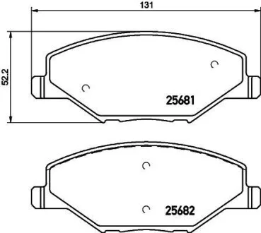 Тормозные колодки перед. Skoda Fabia II-III 11- /VW Polo 10- (TRW) HELLA PAGID Hella pagid 8DB355020-521