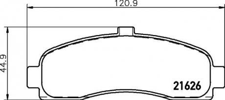 Колодки тормозные дисковые передние Nissan Micra II 1.0, 1.3, 1.5 (92-03) Nisshinbo NP2067 (фото 1)