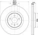 Тормозной диск перед. A4/A5/A6/A7/Q5/Macan 07- 1.8-3.2 (PRO) 345mm HELLA PAGID Hella pagid 8DD355117-181 (фото 1)