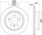 Тормозной диск зад. F30/F80/F34/F31/F36/F33/F83 11- 1.5-3.0 (PRO) HELLA PAGID Hella pagid 8DD355118-271 (фото 1)