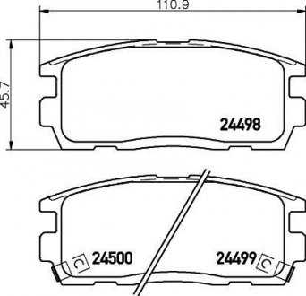 Колодки гальмівні дискові задние Chevrolet Captiva 2.0, 2.2, 2.4 (06-) Nisshinbo NP6074