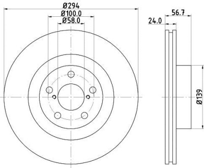 Диск гальмівний; передн. Hella pagid 8DD355112-051