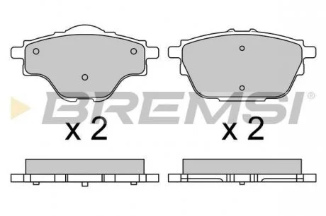 Гальмівні колодки зад. Citroen C4/Peugeot 308 II 13- (Bosch) (106x51,9x16,7) Bremsi BP3625