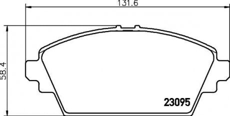 Колодки гальмівні дискові передние Nissan Primera 1.6, 1.8, 2.0 (02-) Nisshinbo NP2054