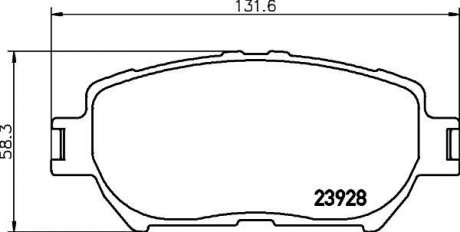 Колодки тормозные дисковые передние Toyota Camry 2.4, 3.0, 3.3 (01-06) Nisshinbo NP1017