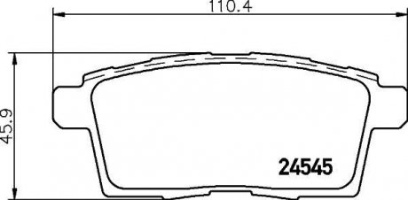 Колодки тормозные дисковые задние Mazda CX-7, CX-9 2.2, 2.3, 3.7 (07-) Nisshinbo NP5024